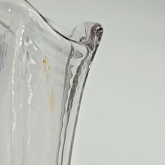 Vintage EAPG  4 Panel Swung & Ribbed  Pedestal Vase 10" Clear - Picture 9 of 11